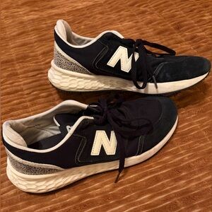 New Balance Black and Cream Athletic Shoes
